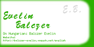 evelin balczer business card